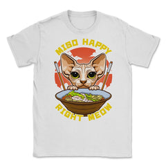 Miso Happy Right Meow Japanese Aesthetic Sphynx Cat Pun product - White