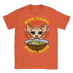 Miso Happy Right Meow Japanese Aesthetic Sphynx Cat Pun product - Orange