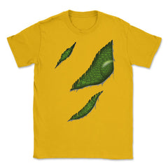 Women Alien Reptile Ragged Halloween T Shirts & Gifts Unisex T-Shirt - Gold