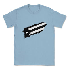 Puerto Rico Black Flag Resiste Boricua by ASJ product Unisex T-Shirt - Light Blue