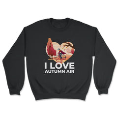 I Love Autumn Air Heart Design Gift design - Unisex Sweatshirt - Black