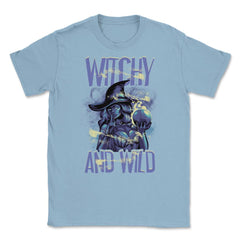 Halloween Witchy and Wild Costume Design Gift design Unisex T-Shirt - Light Blue
