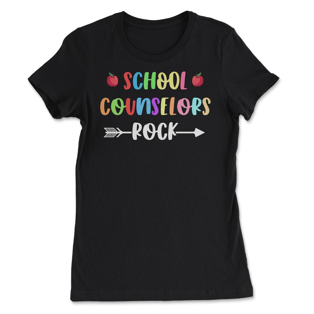 Funny School Counselors Rock Trendy Counselor Appreciation product - Women's Tee - Black