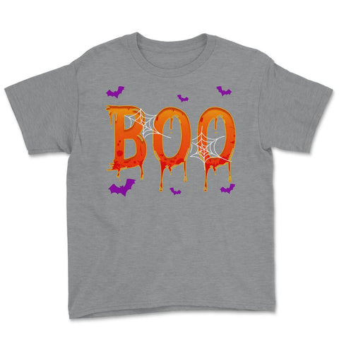 Boo Bees Halloween Ghost Bees Characters Funny Youth Tee - Grey Heather