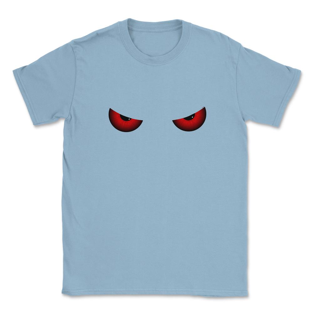 Evil Red Scary Eyes Halloween T Shirts & Gifts Unisex T-Shirt - Light Blue