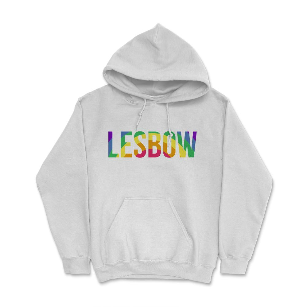 Lesbow Rainbow Word Gay Pride Month 2 t-shirt Shirt Tee Gift Hoodie - White