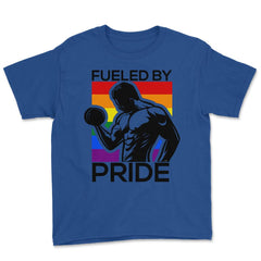 Fueled by Pride Gay Pride Iron Guy2 Gift product Youth Tee - Royal Blue