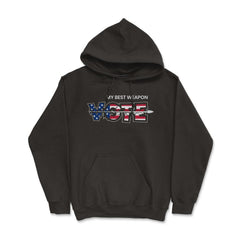 Vote: My Best Weapon Voting Encouraging Design print - Hoodie - Black