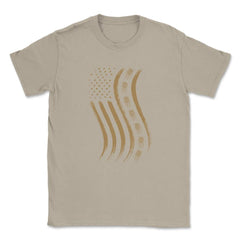 Cicada Line in Distressed US Flag for Cicada Reemergence design - Cream