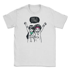 Power is Female Girls T-Shirt Feminism Shirt Top Tee Gift Unisex - White