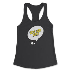 Woo Hoo Girl with a Comic Thought Balloon Graphic graphic Women's - Black