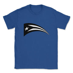 Puerto Rico Black Flag Resiste Boricua by ASJ design Unisex T-Shirt - Royal Blue