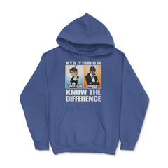Is Not Cartoons Its Anime Know the Difference Meme graphic Hoodie - Royal Blue