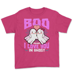 Boo Ghost Couple Cute Ghosts Funny Humor Halloween Youth Tee - Heliconia