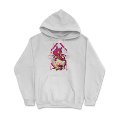 Hatched Baby Dragon Mythical Creature For Fantasy Fans print Hoodie - White