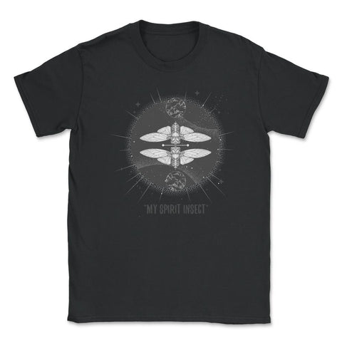 Cicada is My Spirit Insect Esoteric Theme Meme print Unisex T-Shirt - Black