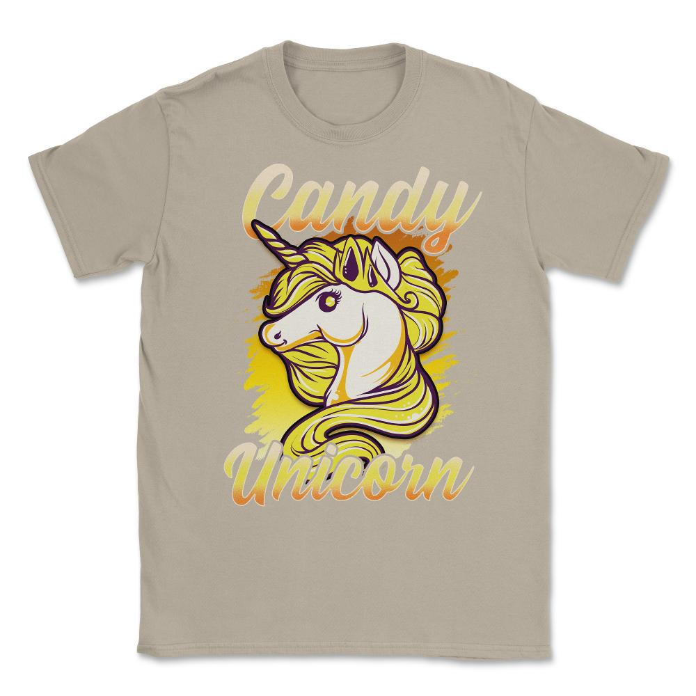 Candy Corn Unicorn Halloween Funny Candy Unicorn Unisex T-Shirt - Cream