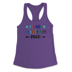 Funny School Counselors Rock Trendy Counselor Appreciation product - Purple