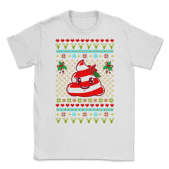 Poop Ugly Christmas Sweater Funny Humor Unisex T-Shirt - White