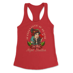 Gypsy Fortune Teller Psychic Babe design Women's Racerback Tank - Red