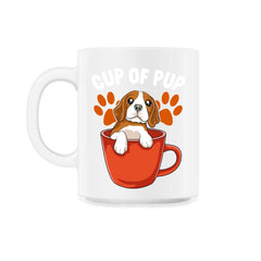Beagle Cup of Pup Cute Funny Puppy design - 11oz Mug - White