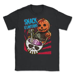 Snack O'lanterns Halloween Funny Costume Design graphic Unisex T-Shirt - Black