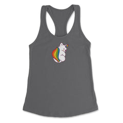 Rainbow Pride Flag Fantasy Creature Gay product Women's Racerback Tank - Dark Grey