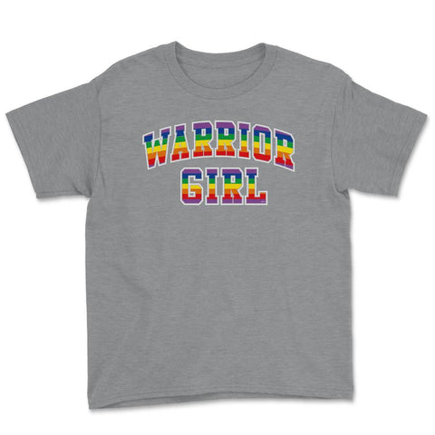 Warrior Girl Pride t-shirt Gay Pride Month Shirt Tee Gift Youth Tee - Grey Heather