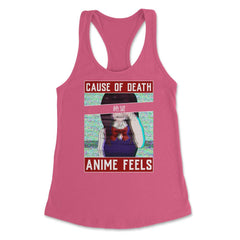 Retro Style Anime Girl Crying Japanese Glitch Aesthetic graphic - Hot Pink