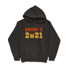 Cicada Brood X 2021 Reemergence Theme Design graphic Hoodie - Black