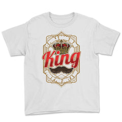 King For A Day Funny Father’s Day Dads Quote graphic Youth Tee - White