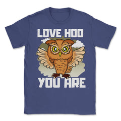 Owl Love Hoo You Are Funny Humor print Unisex T-Shirt - Purple