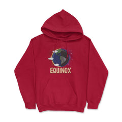 March Equinox on Earth Day & Night Cool Gift print Hoodie - Red
