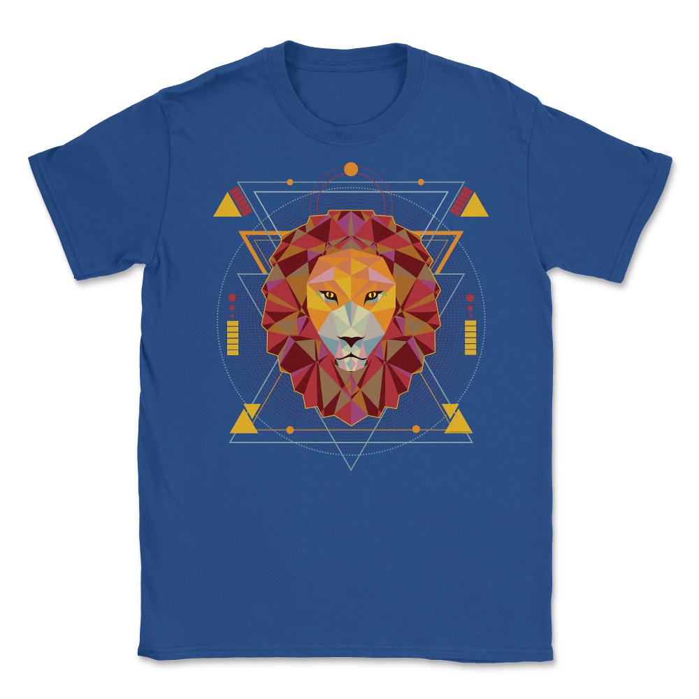Lion Polygonal Art Leo Zodiac Sign & Lion Lovers product Unisex - Royal Blue
