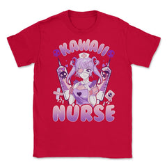 Anime Girl Nurse Design Gift product Unisex T-Shirt - Red
