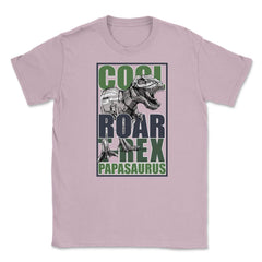 T Rex Papasaurus Unisex T-Shirt - Light Pink
