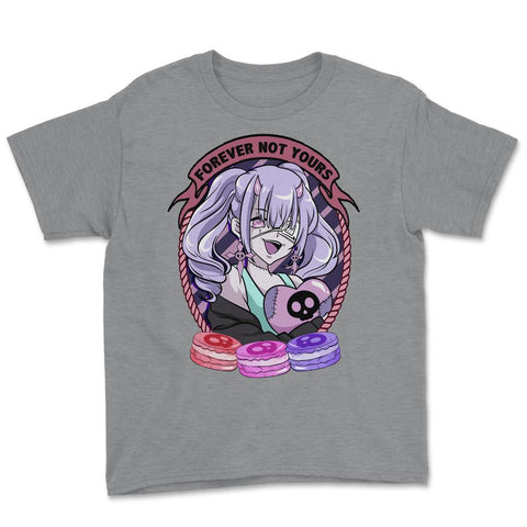 Kawaii Pastel Goth Witchcraft Anime Girl product Youth Tee - Grey Heather