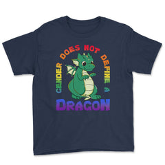 Gay Pride Kawaii Dragon Gender Equality Funny Gift product Youth Tee - Navy