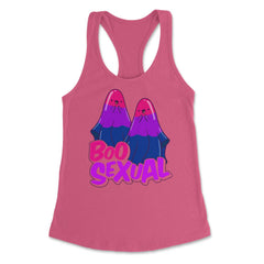 Boo Sexual Bisexual Ghost Pair Pun for Halloween print Women's - Hot Pink