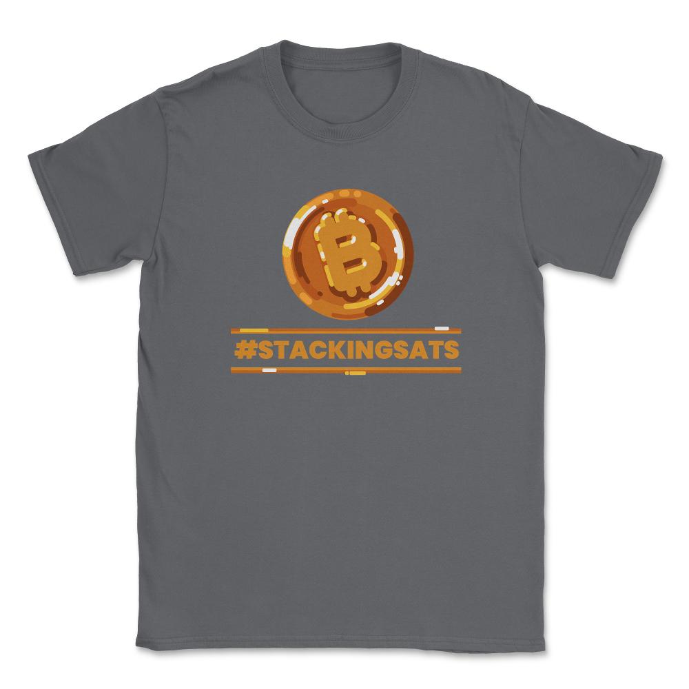 Bitcoin #StackingSats For Crypto Fans or Traders product Unisex - Smoke Grey