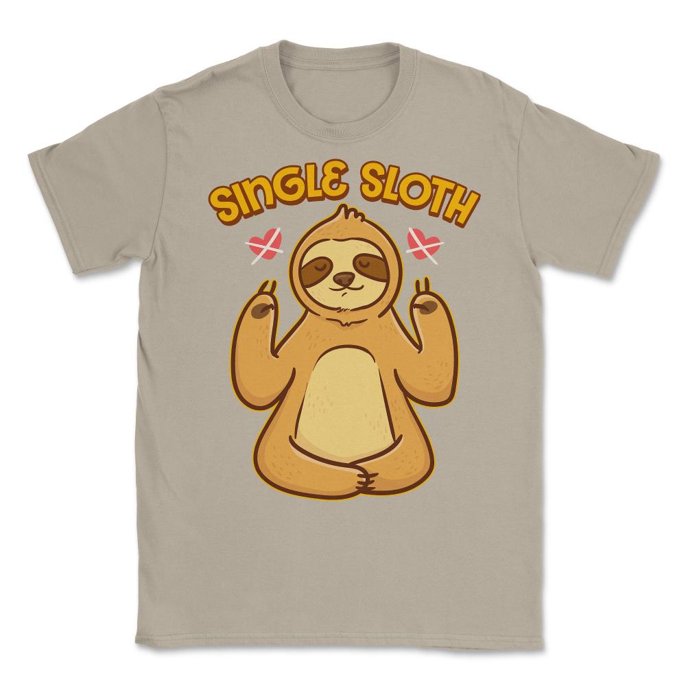 Sloth Lover Funny Single Sloth Gift print Unisex T-Shirt - Cream