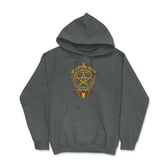 Witching-Hour Pentagram Symbol Halloween Gift Hoodie - Dark Grey Heather