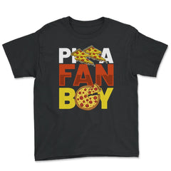 Pizza Fanboy Funny Pizza Humor Gift design - Youth Tee - Black