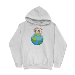 Love the Earth Sloth Earth Day Funny Cute Gift for Earth Day design - White