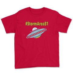 #stormarea51 Storm Area 51 Funny Alien UFO design by ASJ product - Red