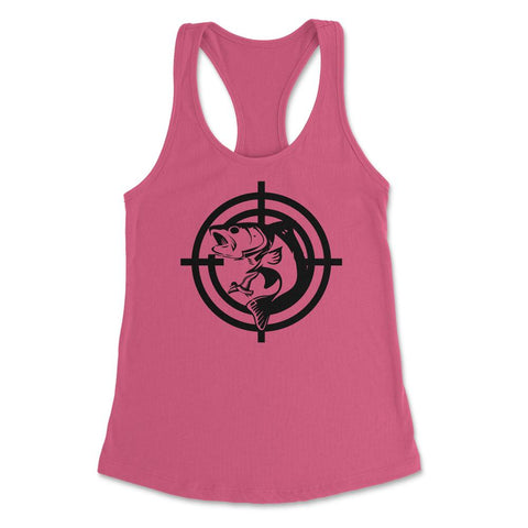 Funny Fishing And Hunting Target Fish Bass Outdoor Lover graphic - Hot Pink