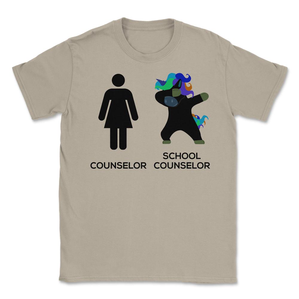 Funny School Counselor Appreciation Dabbing Unicorn Humor print - Cream