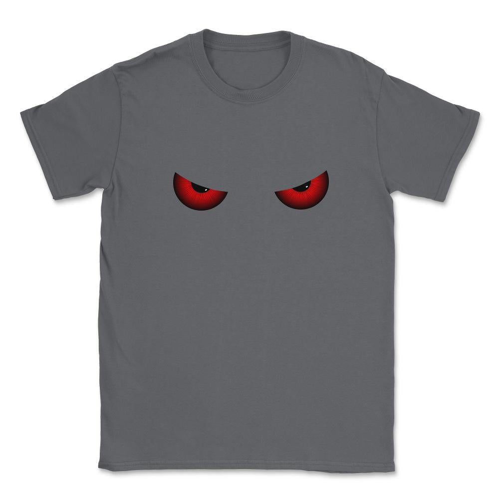Evil Red Scary Eyes Halloween T Shirts & Gifts Unisex T-Shirt - Smoke Grey