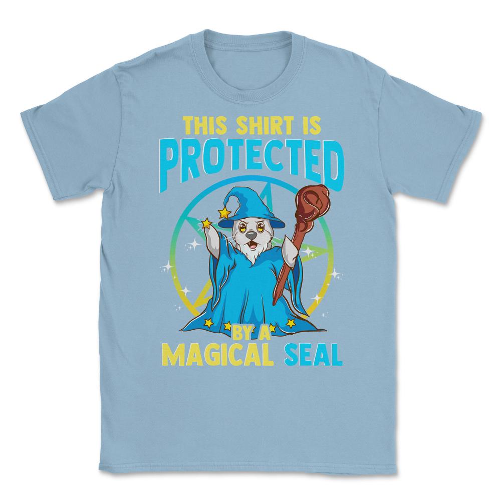This Shirt is Protected by Magical Seal Halloween Unisex T-Shirt - Light Blue