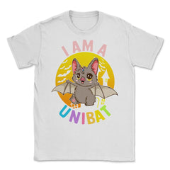 I am a Unibat Halloween Funny Unicorn Bat Gift Unisex T-Shirt - White